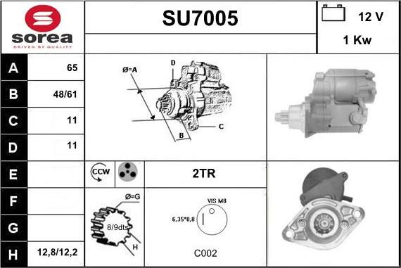 Sera SU7005 - Starteris autospares.lv