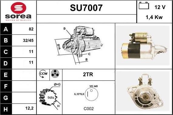 Sera SU7007 - Starter www.autospares.lv