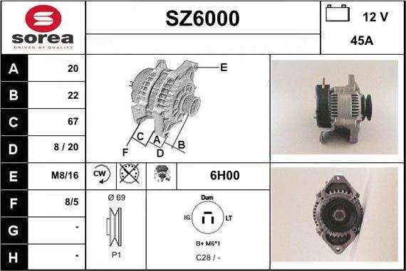 Sera SZ6000 - Генератор www.autospares.lv