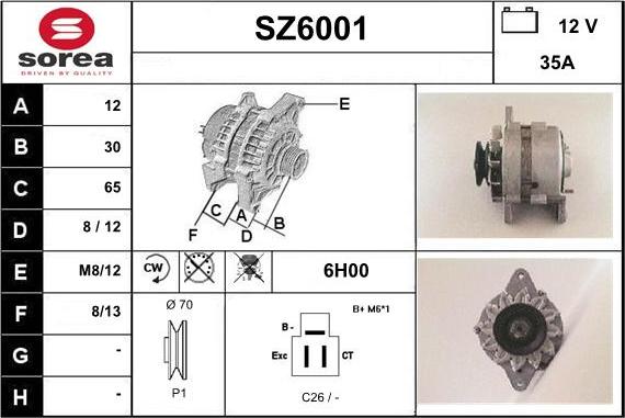 Sera SZ6001 - Генератор www.autospares.lv