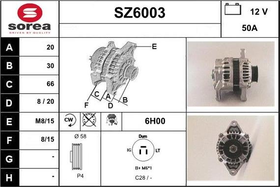 Sera SZ6003 - Ģenerators autospares.lv