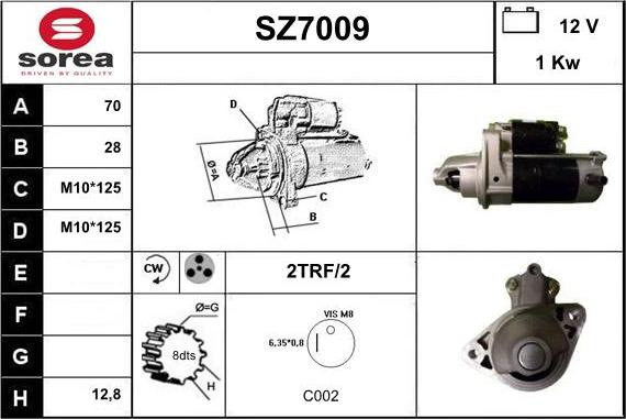 Sera SZ7009 - Starteris autospares.lv