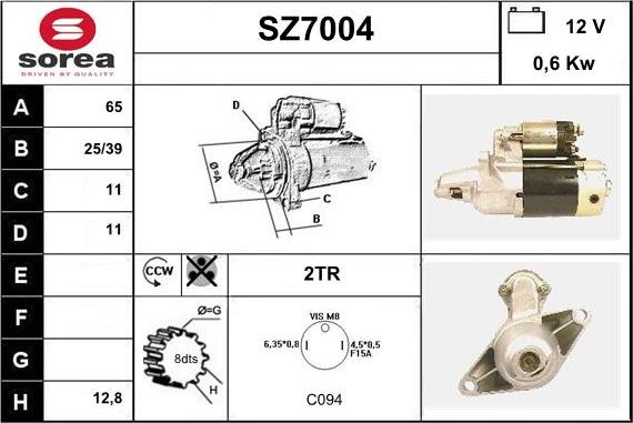 Sera SZ7004 - Starteris www.autospares.lv