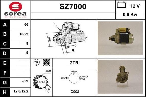 Sera SZ7000 - Starteris www.autospares.lv