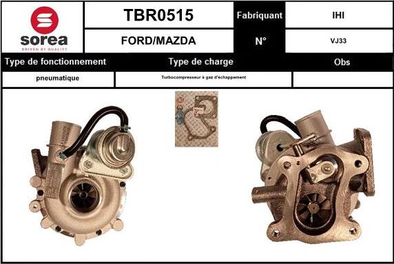 Sera TBR0515 - Kompresors, Turbopūte www.autospares.lv