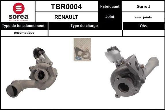 Sera TBR0004 - Kompresors, Turbopūte www.autospares.lv