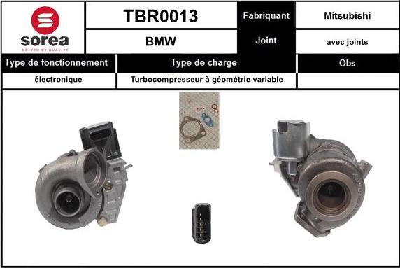 Sera TBR0013 - Турбина, компрессор www.autospares.lv