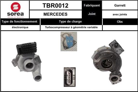 Sera TBR0012 - Kompresors, Turbopūte autospares.lv