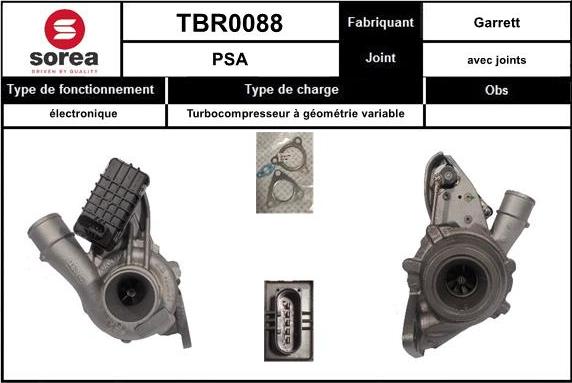 Sera TBR0088 - Kompresors, Turbopūte www.autospares.lv