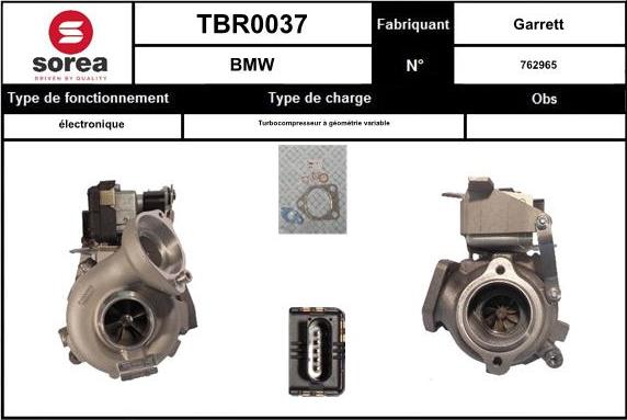 Sera TBR0037 - Kompresors, Turbopūte autospares.lv