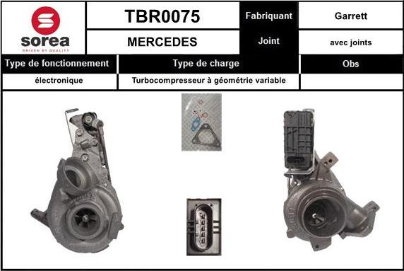 Sera TBR0075 - Турбина, компрессор www.autospares.lv