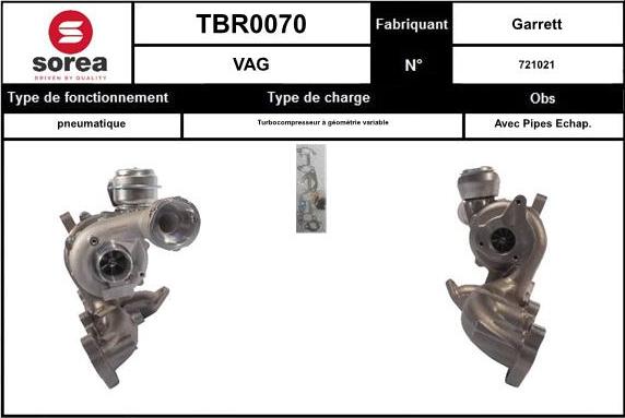 Sera TBR0070 - Kompresors, Turbopūte autospares.lv