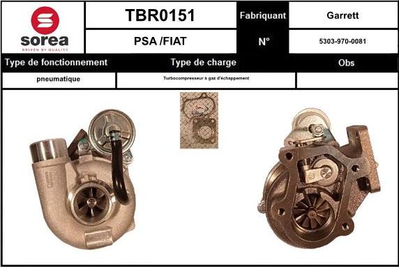 Sera TBR0151 - Kompresors, Turbopūte autospares.lv