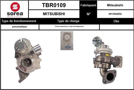 Sera TBR0109 - Kompresors, Turbopūte autospares.lv