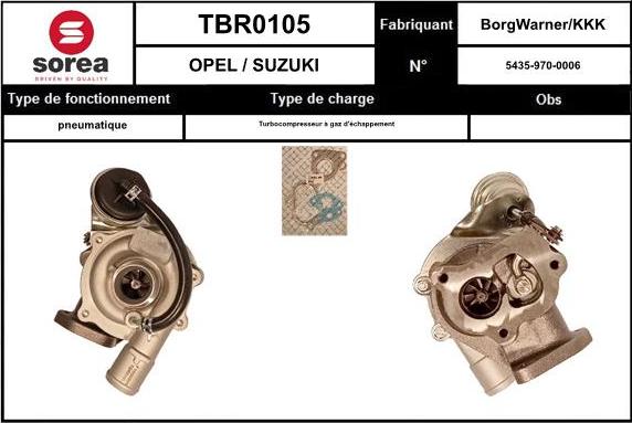 Sera TBR0105 - Kompresors, Turbopūte www.autospares.lv