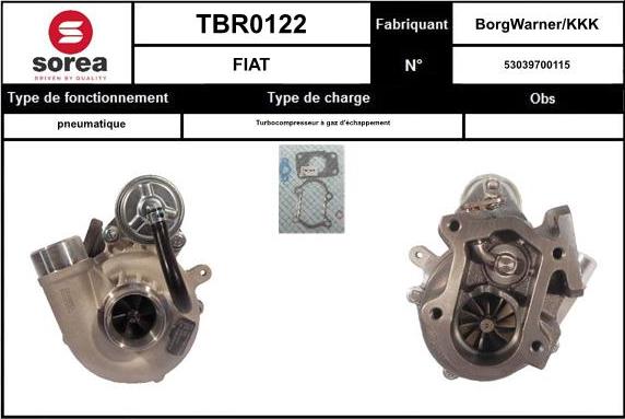 Sera TBR0122 - Kompresors, Turbopūte autospares.lv