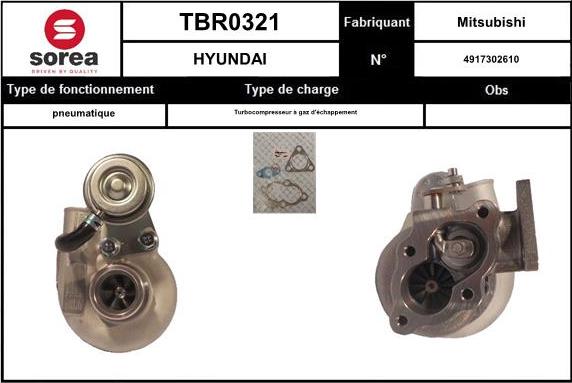 Sera TBR0321 - Турбина, компрессор www.autospares.lv