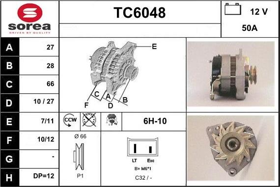 Sera TC6048 - Ģenerators www.autospares.lv