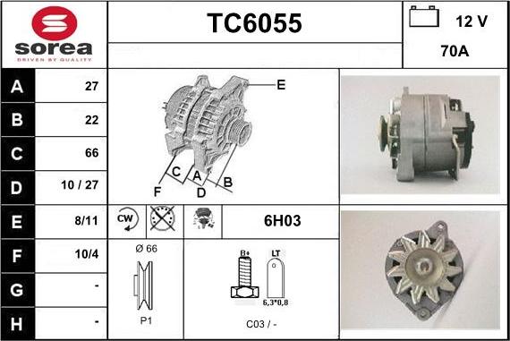 Sera TC6055 - Ģenerators www.autospares.lv