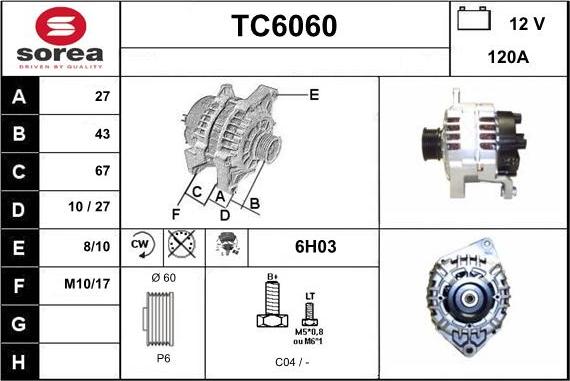 Sera TC6060 - Ģenerators autospares.lv