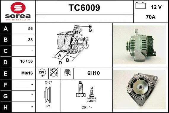 Sera TC6009 - Генератор www.autospares.lv