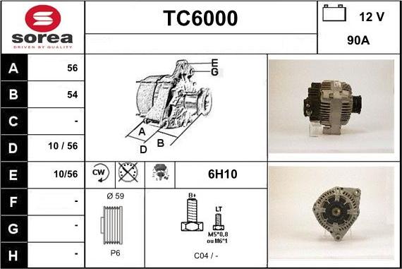 Sera TC6000 - Генератор www.autospares.lv