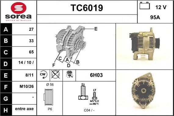 Sera TC6019 - Генератор www.autospares.lv