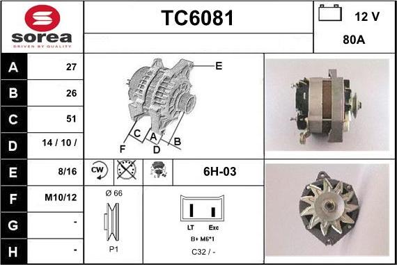 Sera TC6081 - Ģenerators www.autospares.lv