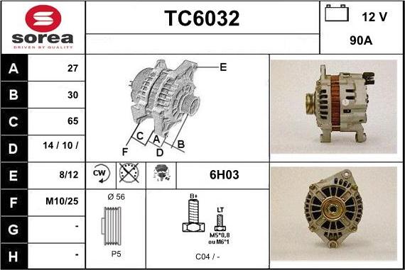 Sera TC6032 - Генератор www.autospares.lv