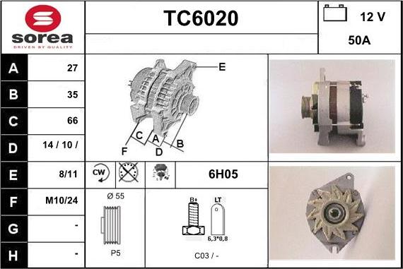 Sera TC6020 - Генератор www.autospares.lv