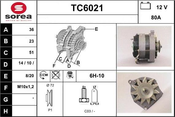 Sera TC6021 - Ģenerators www.autospares.lv