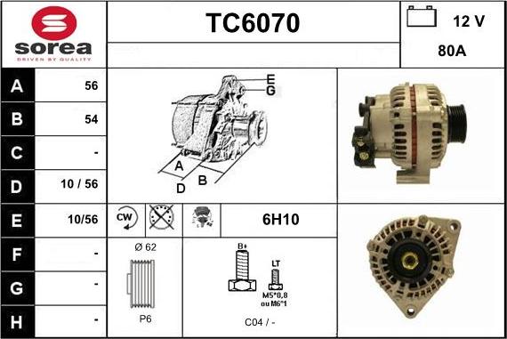 Sera TC6070 - Генератор www.autospares.lv