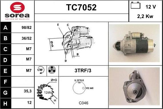 Sera TC7052 - Starter www.autospares.lv