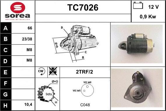 Sera TC7026 - Starteris www.autospares.lv