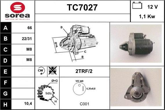 Sera TC7027 - Starter www.autospares.lv