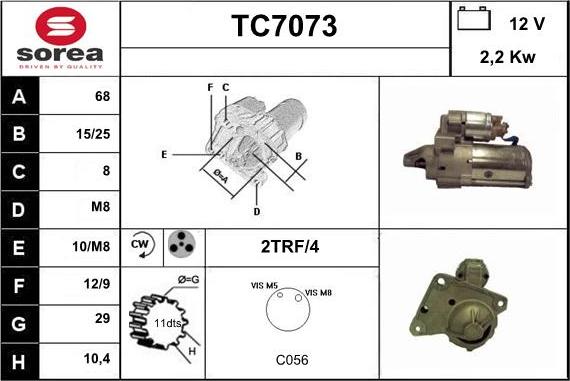 Sera TC7073 - Starteris autospares.lv