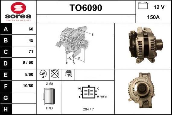 Sera TO6090 - Ģenerators www.autospares.lv