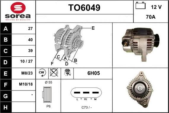 Sera TO6049 - Ģenerators autospares.lv