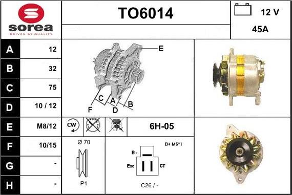 Sera TO6014 - Ģenerators autospares.lv