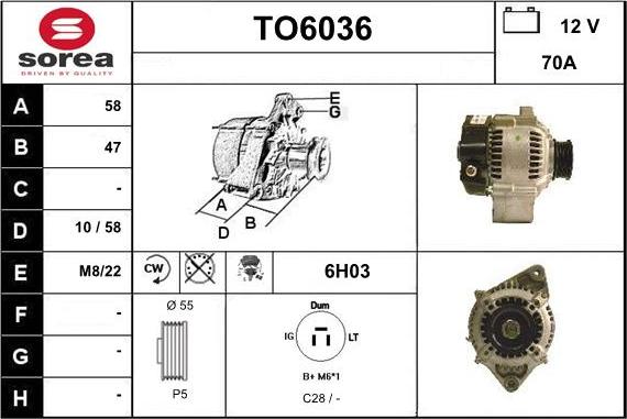 Sera TO6036 - Ģenerators autospares.lv