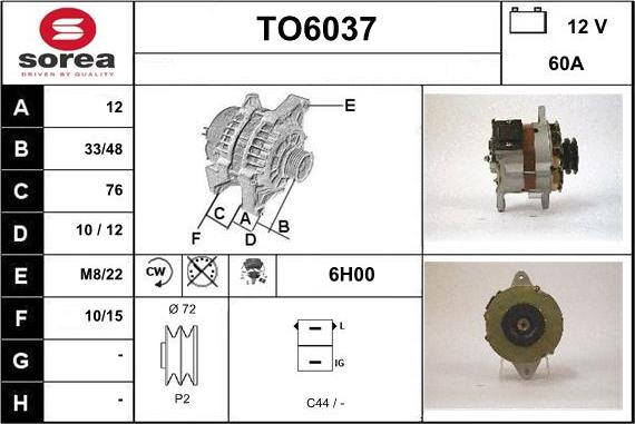 Sera TO6037 - Ģenerators autospares.lv