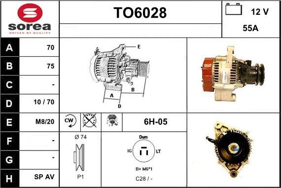 Sera TO6028 - Генератор www.autospares.lv