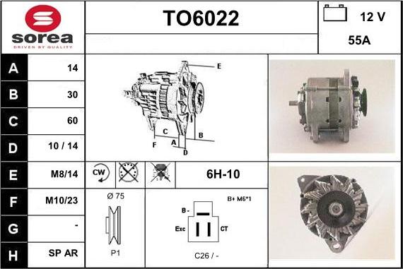 Sera TO6022 - Ģenerators autospares.lv