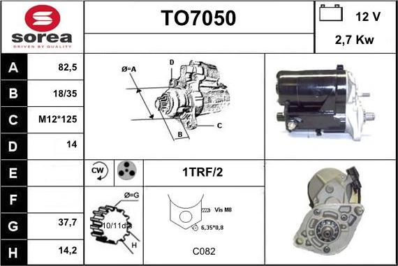 Sera TO7050 - Starteris www.autospares.lv