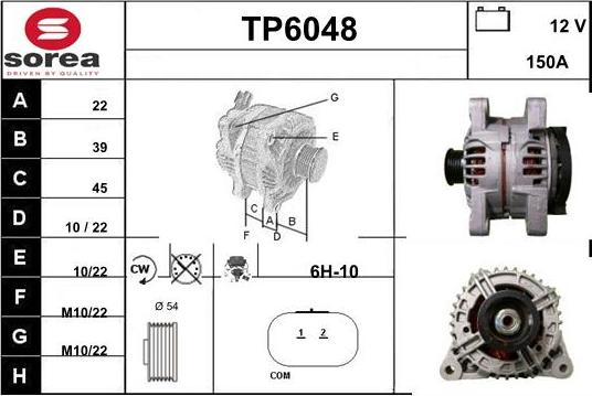 Sera TP6048 - Генератор www.autospares.lv