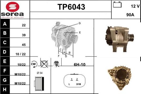 Sera TP6043 - Генератор www.autospares.lv