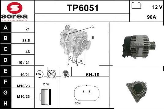 Sera TP6051 - Ģenerators www.autospares.lv