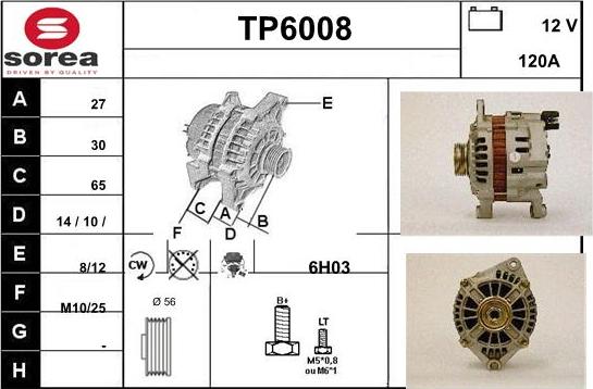 Sera TP6008 - Ģenerators www.autospares.lv