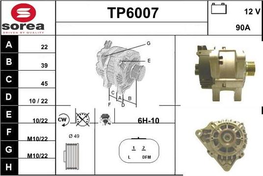 Sera TP6007 - Ģenerators www.autospares.lv