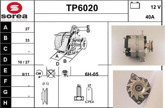 Sera TP6020 - Ģenerators autospares.lv